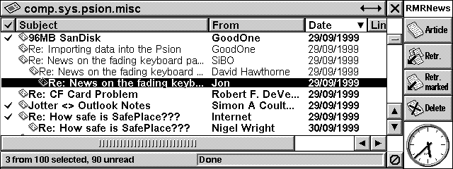 RMRNews - Viewing messages in comp.sys.psion.apps