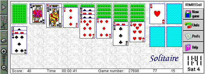 Solitaire screen