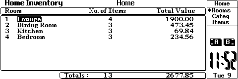 Rooms Screen